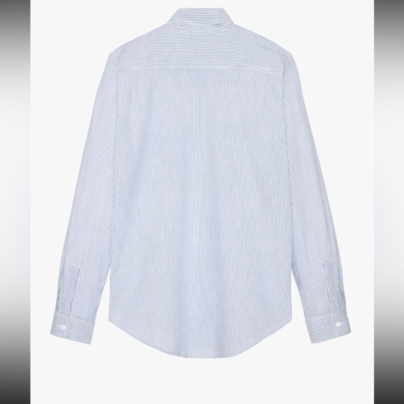 Zara into the classics blue and white striped button-down size extra large - Picture 6 of 11